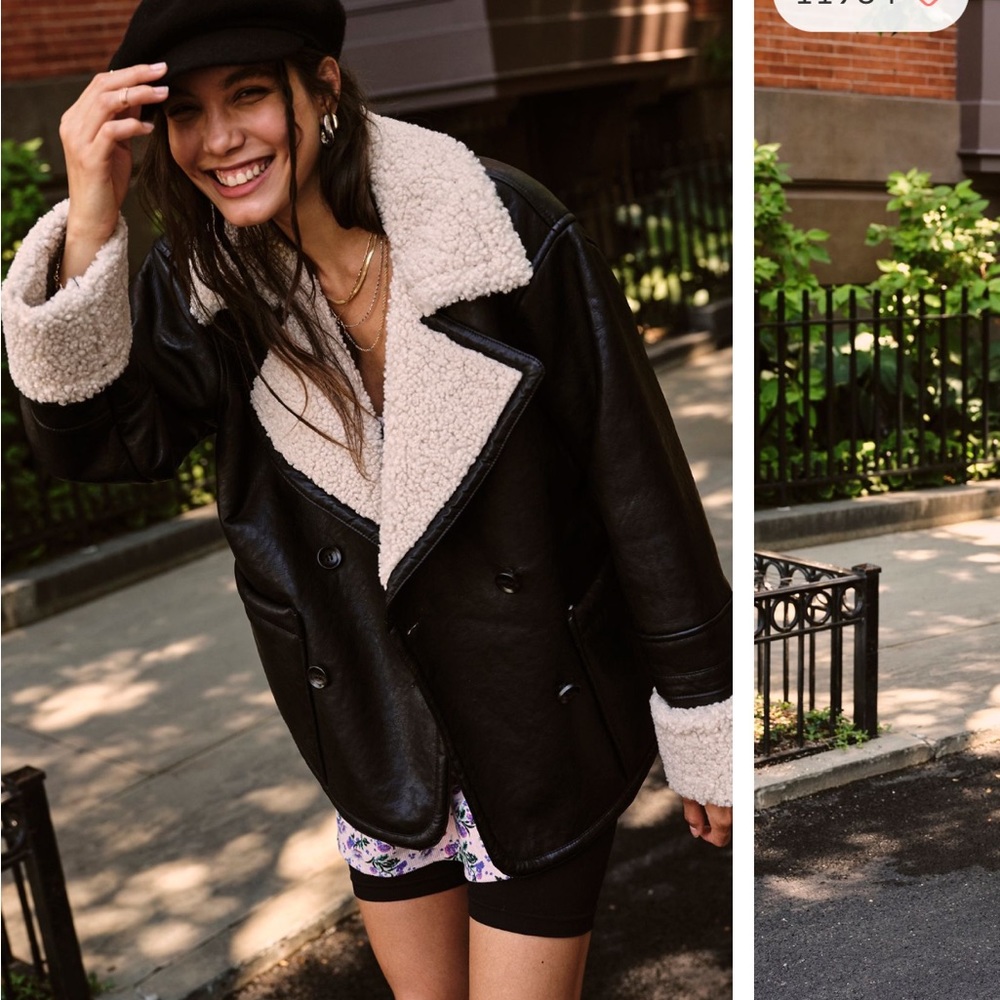 Free People Kaja Vegan Bonded Peacoat